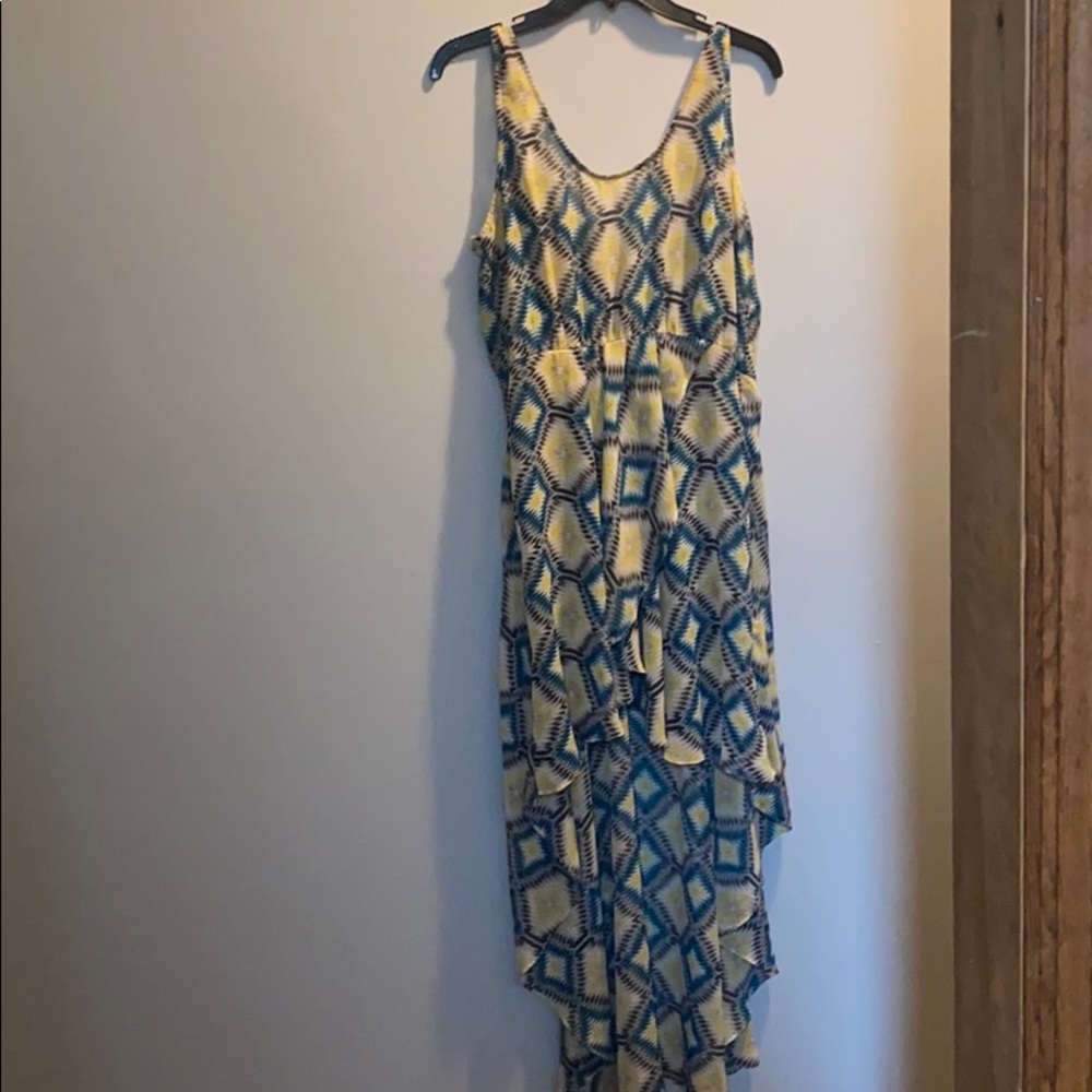 F21 High-low Multicolored patterned dress